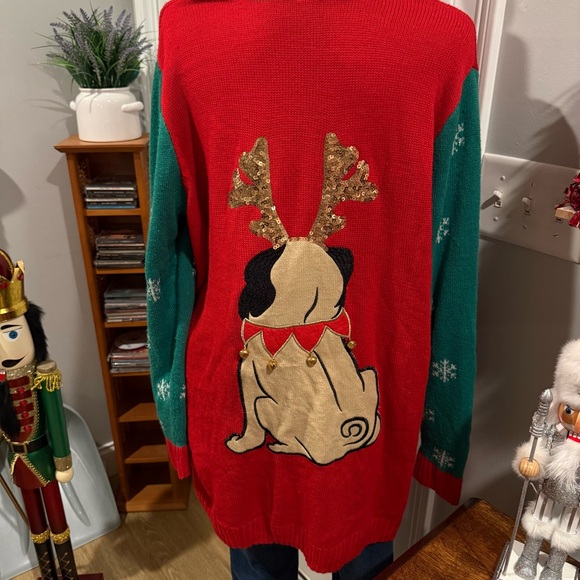 Ugly Christmas Sweater  Bulldog and gingle bells - Picture 4 of 6